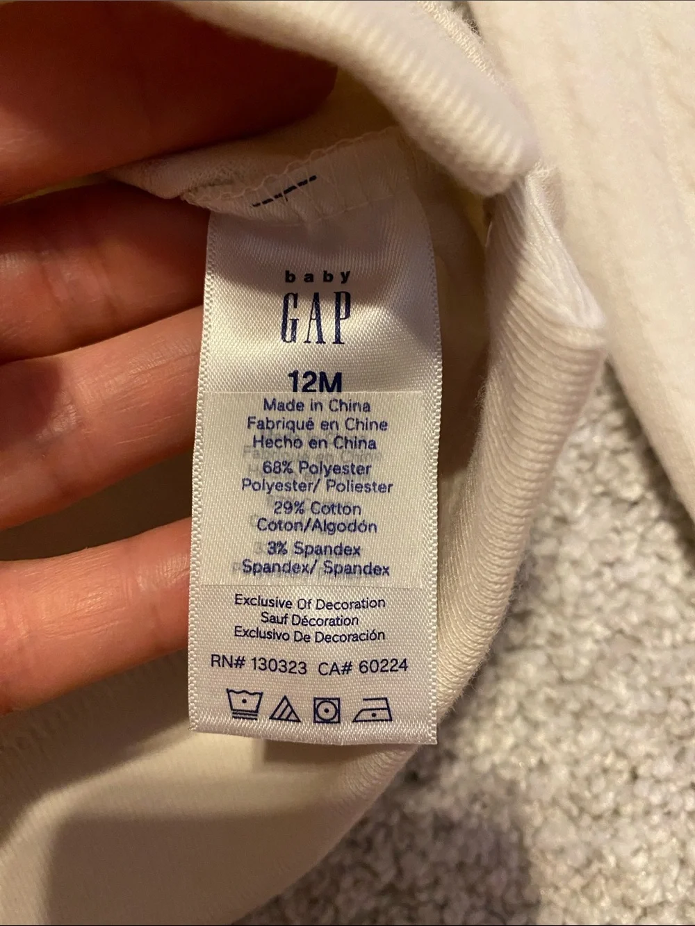 Baby GAP Cream Ribbed Hoodie & Jogger Set - Neutral Cozy Two-Piece baby 12 month